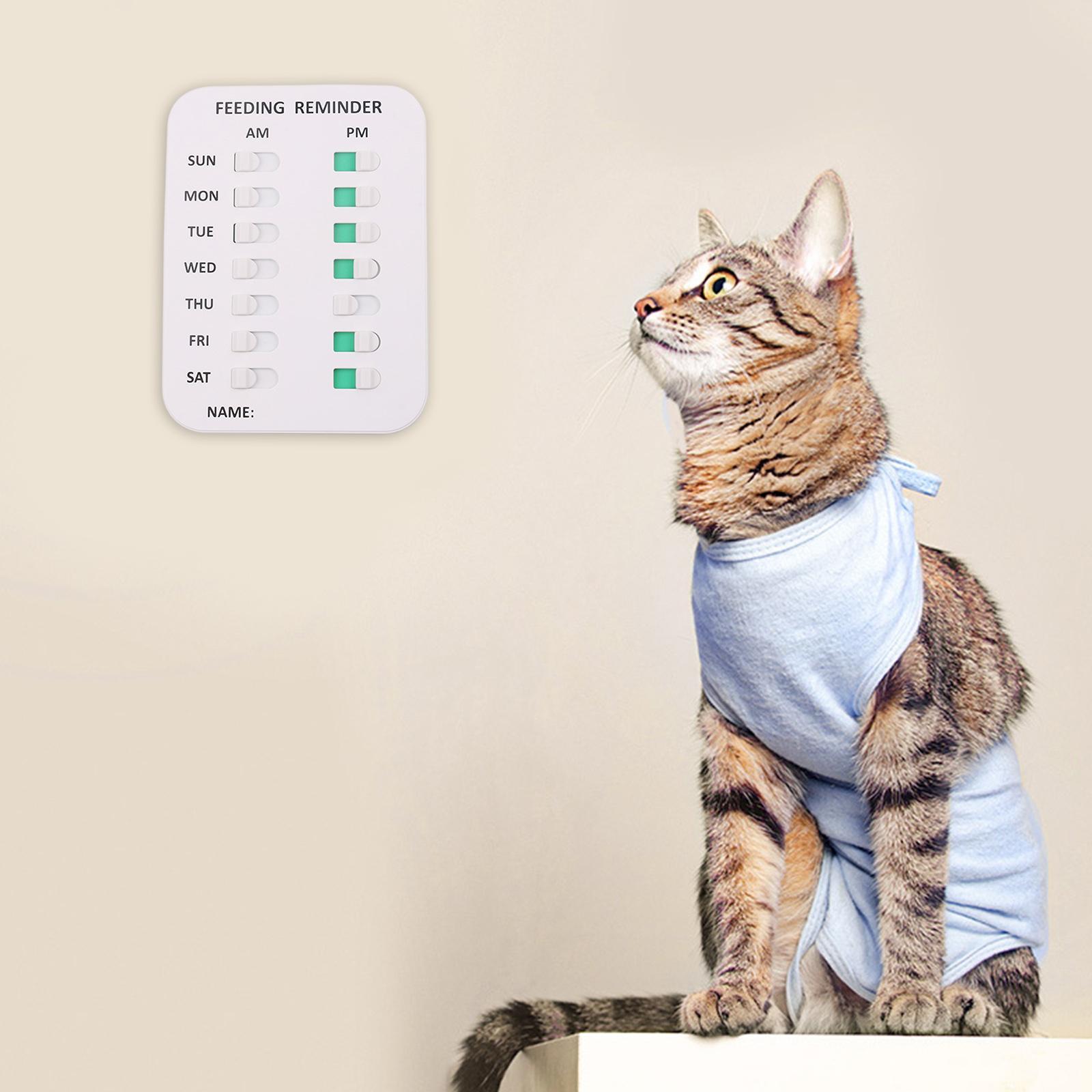 2-3pack Dog Pet Feeding Reminder Daily Indicat Home Prevent Overfeeding two rows