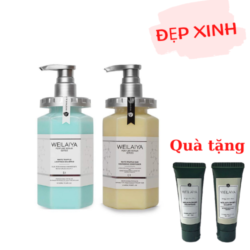 Cặp gội - xả phục hồi đa tầng Nấm Truffle Weilaiya 450ml Tặng Kèm Gội Mini Weilaiya Ngẫu Nhiên