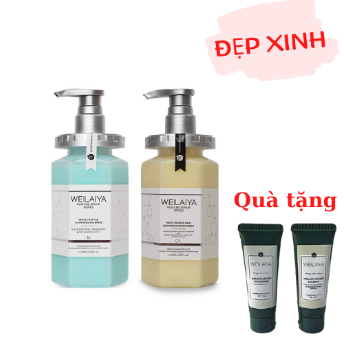 Cặp gội - xả phục hồi đa tầng Nấm Truffle Weilaiya 450ml Tặng Kèm Gội (Xả) Mini Weilaiya Ngẫu Nhiên