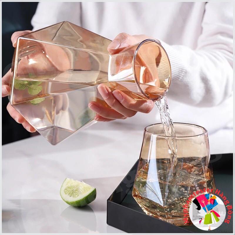 Cốc thuỷ tinh cường lực dáng kim cương