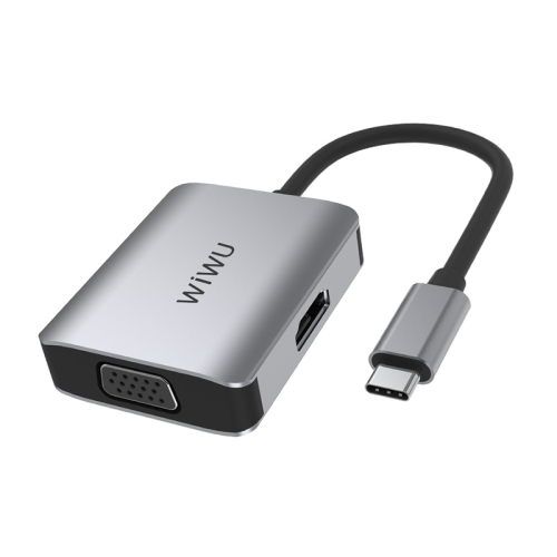 Hub chuyển đa năng WIWU Alpha 2 in 1 USB-C A20VH - Hàng nhập khẩu