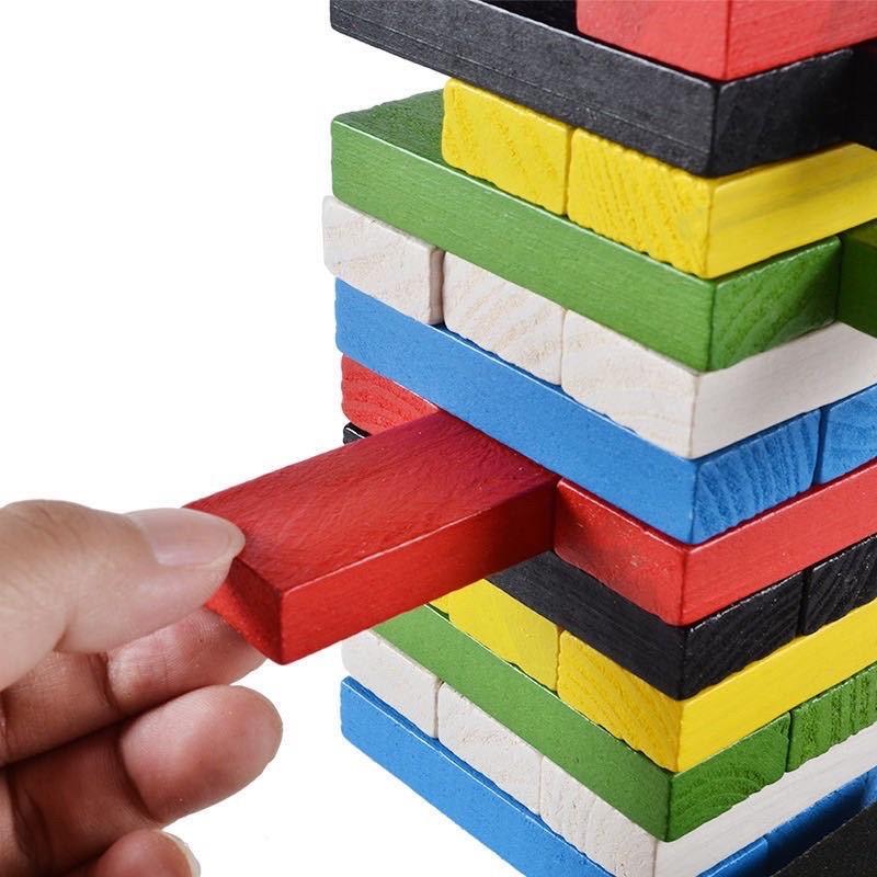 Đồ Chơi Rút Gỗ Màu Sắc Nhiều Màu TUBIOTYS 54 thanh màu cỡ lớn-Domino màu