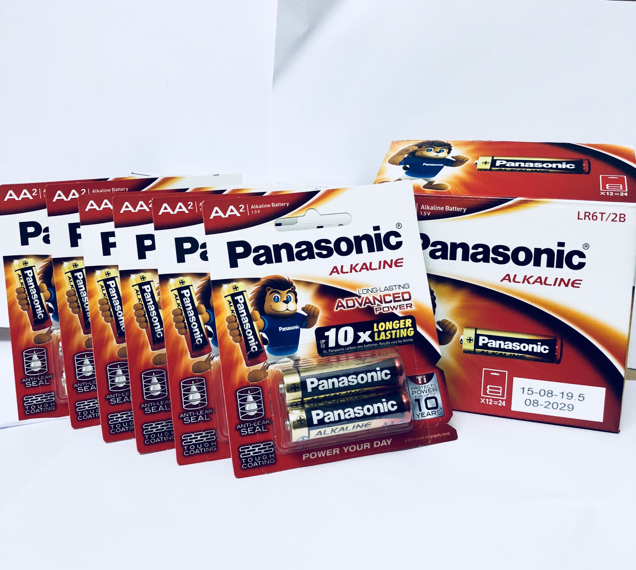 Bộ 6 vỉ pin Kiềm Alkaline Panasonic AA LR6T/2B-Hàng chính hãng