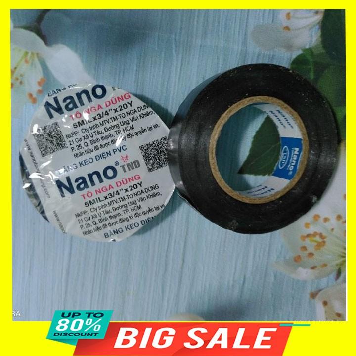 01 cuộn băng dính điện cuộn to nano xịn, băng keo điện nano