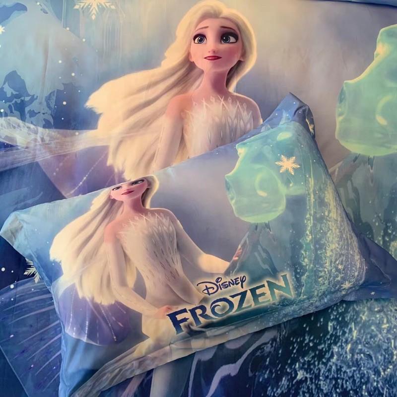 Bộ Chăn Ga Gối Cotton Disney 100%cotton Hàng Nhập Khẩu Cao Cấp 4 Món Công Chúa Tuyết