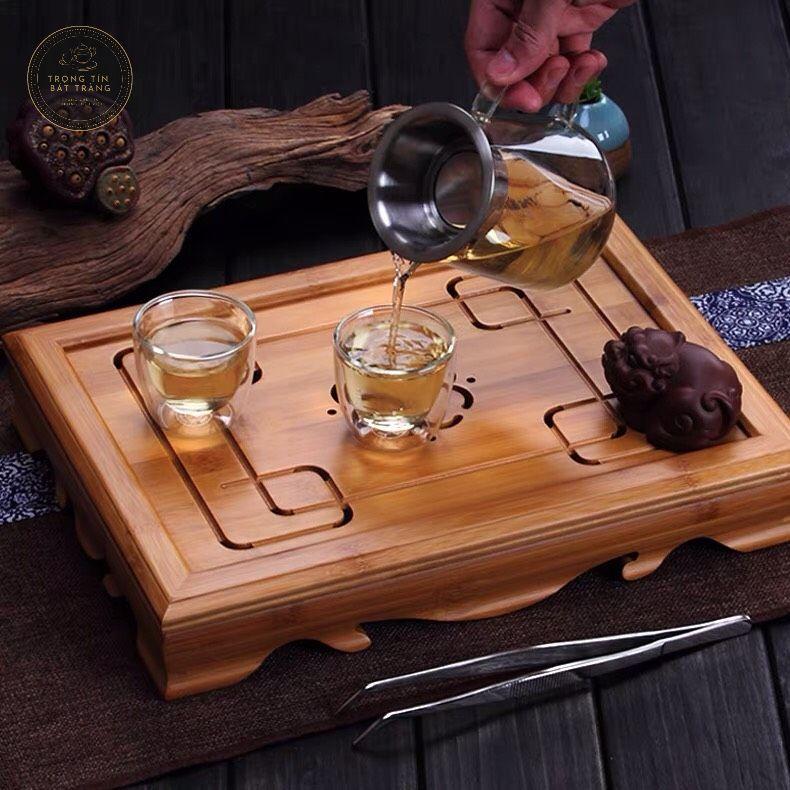 Khay Trà Tre Cao Cấp Chữ Nhật Kích Thước 36*26*6 KT 37