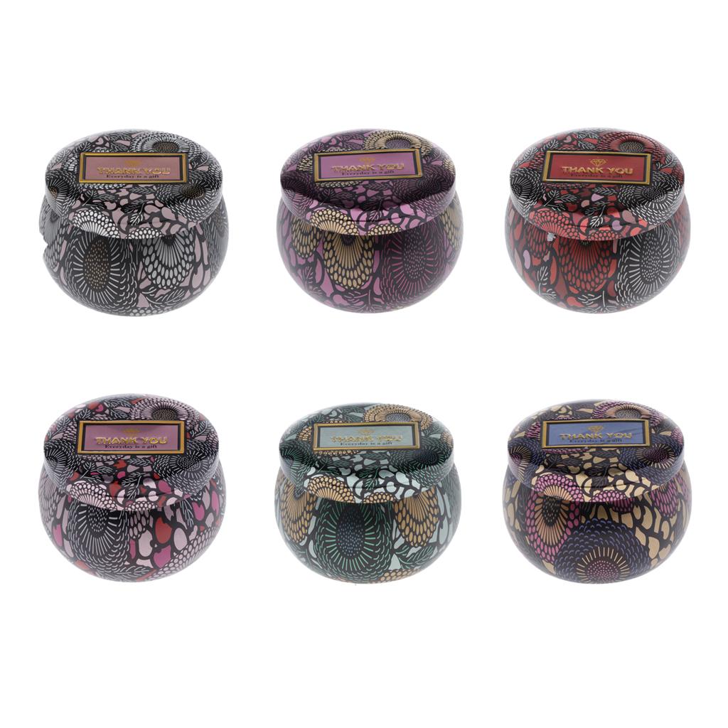 Scented Candles, Wax Soy Candles in Portable Metallic Tins, Strongly Scented for Aromatherapy, Option and Portable Travel Supplies