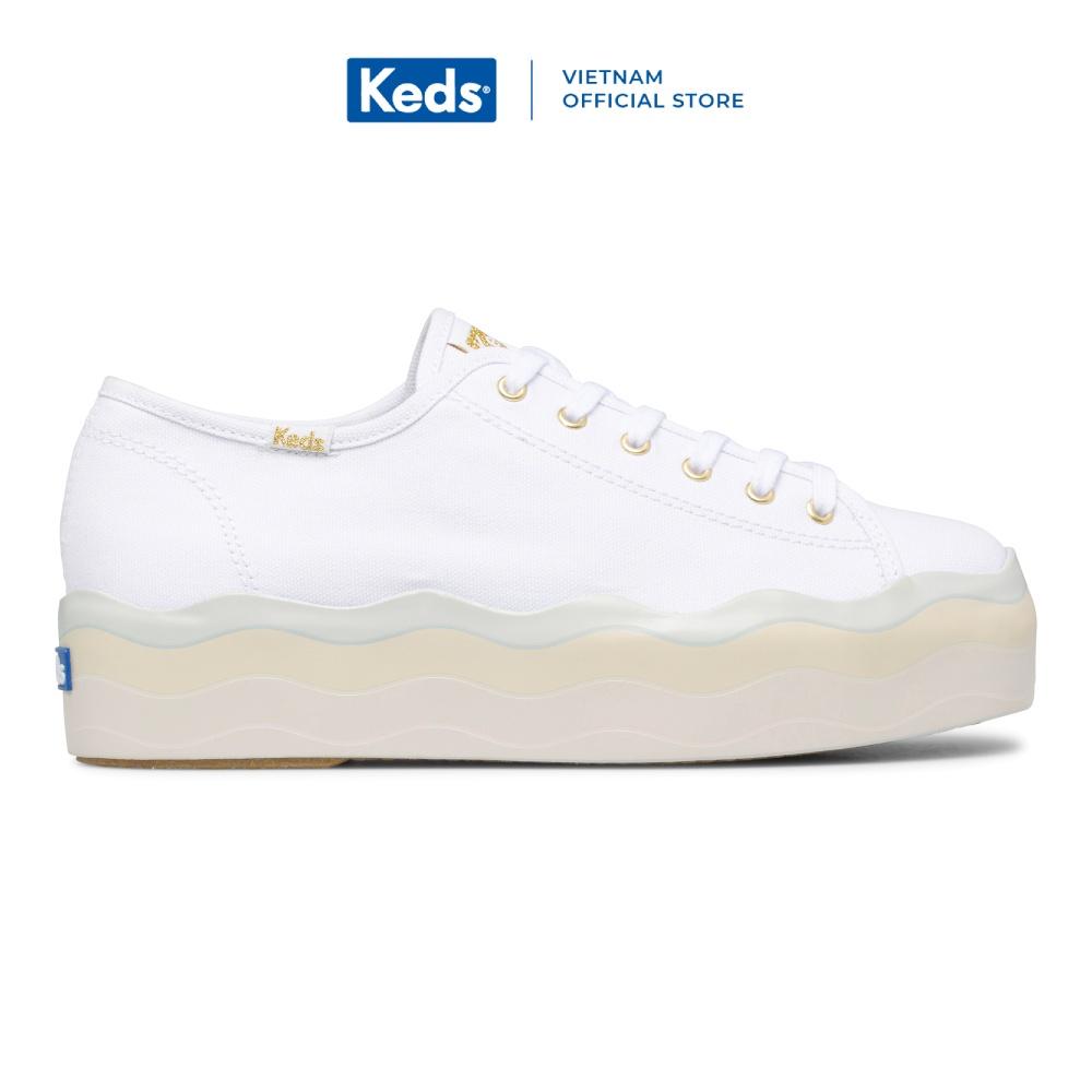 Giày Keds Nữ- Triple Up Canvas Wave Foxing White- KD066008