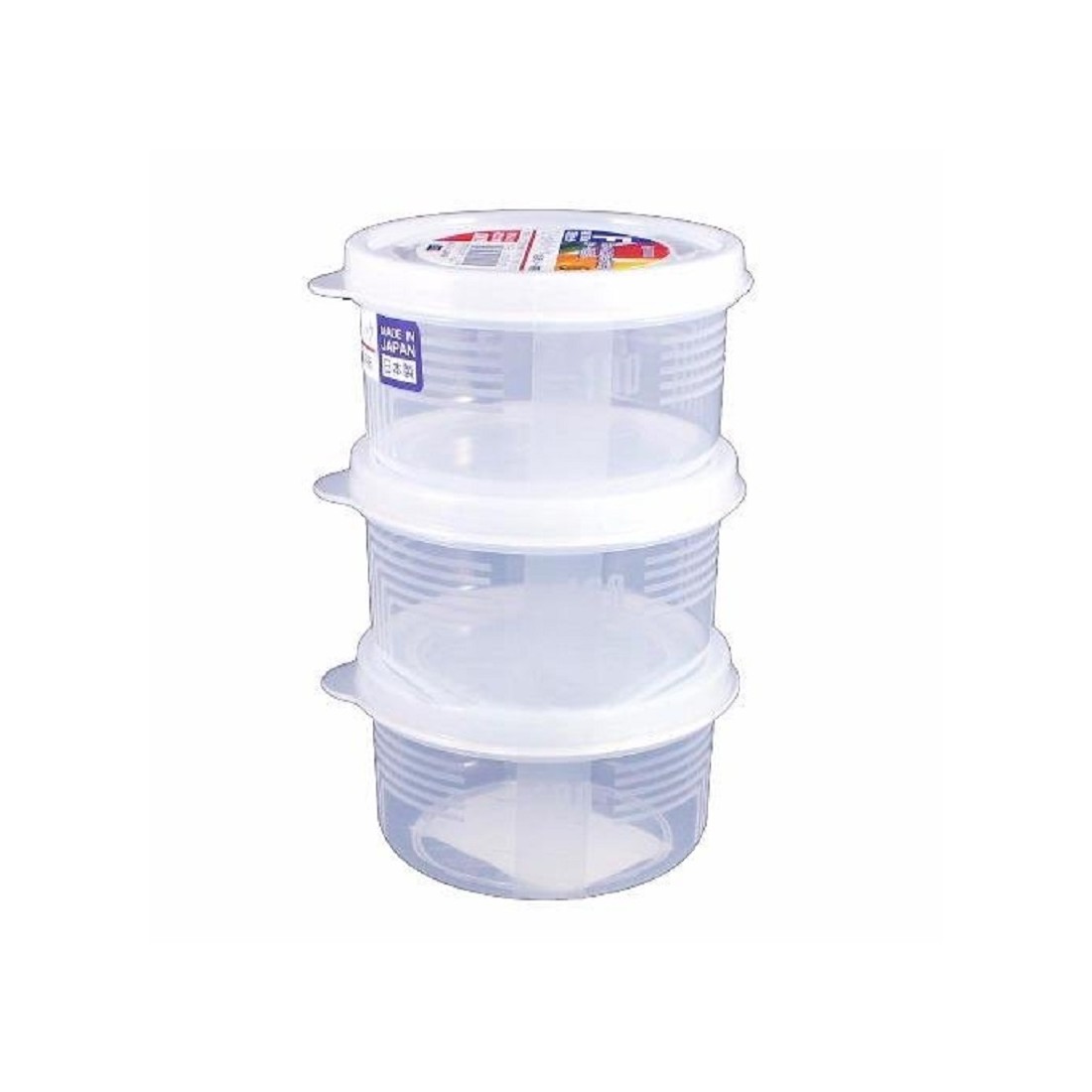 Bộ 03 hộp nhựa bảo quản thực phẩm hình tròn 180ml - Hàng nội địa Nhật Bản