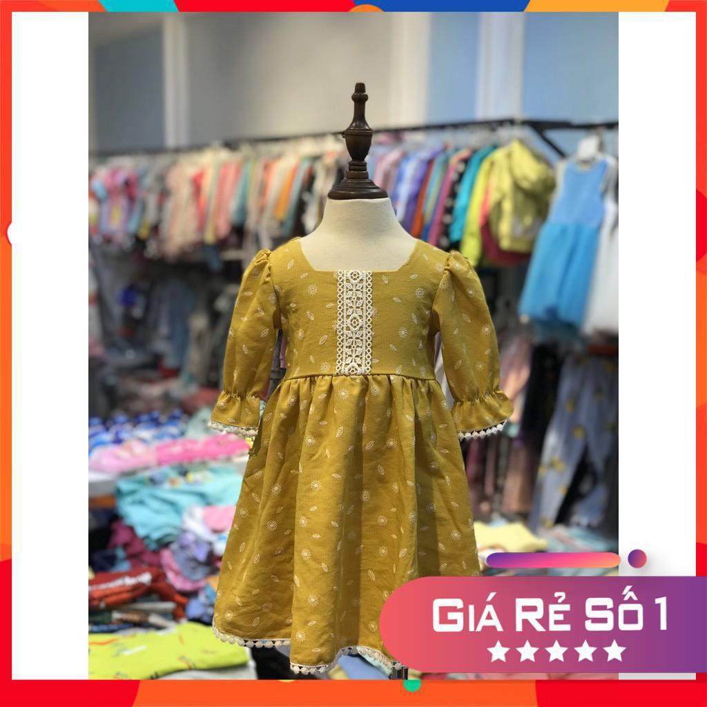 Váy thu đông cổ vuông bé gái size 2-8T. Thương hiệu litibaby, chất cực thích, hàng nhà em thiết kế riêng, rất xinh