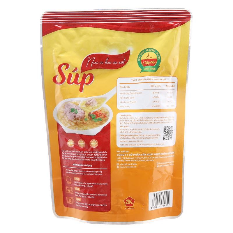 Súp nui Cây Thị óc heo cà rốt gói 260g