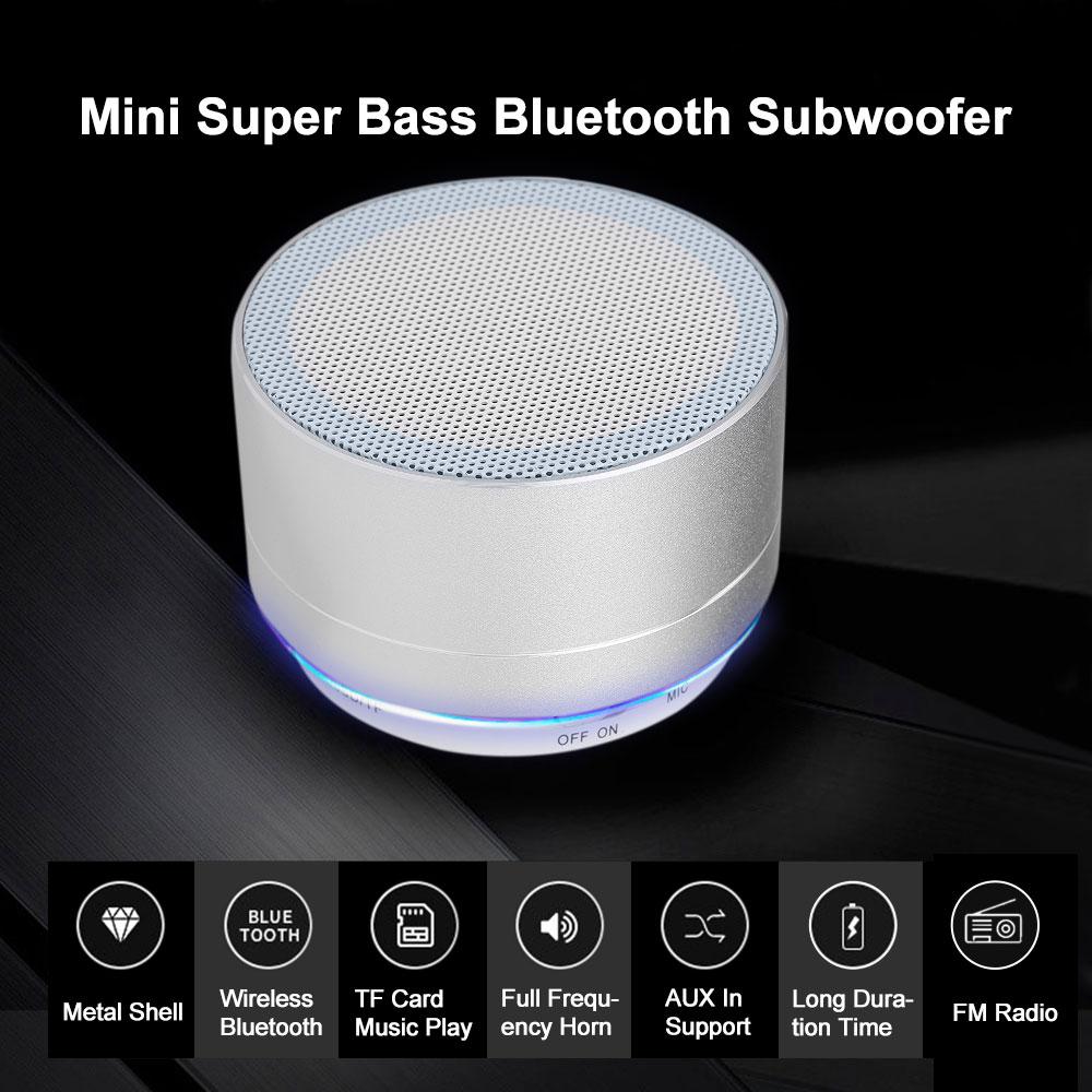 Loa Mini Siêu Bass Loa Bluetooth Âm Thanh Nổi Loa Siêu Trầm Di Động LED Loa Cuộc Gọi Rảnh Tay FM Thẻ TF Line-in Color: Pink