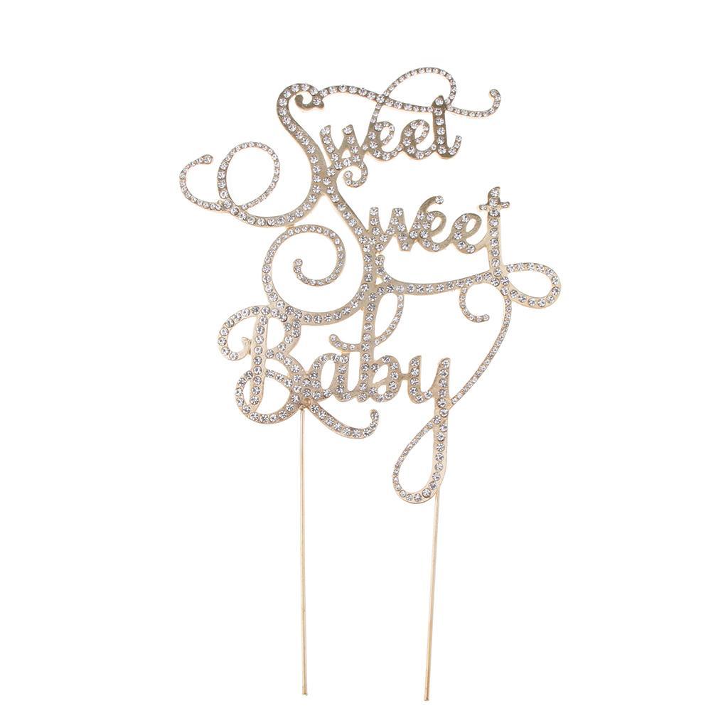 Sweet Sweet Baby Rhinestone Cake Topper Baby Shower Party Cake Decor