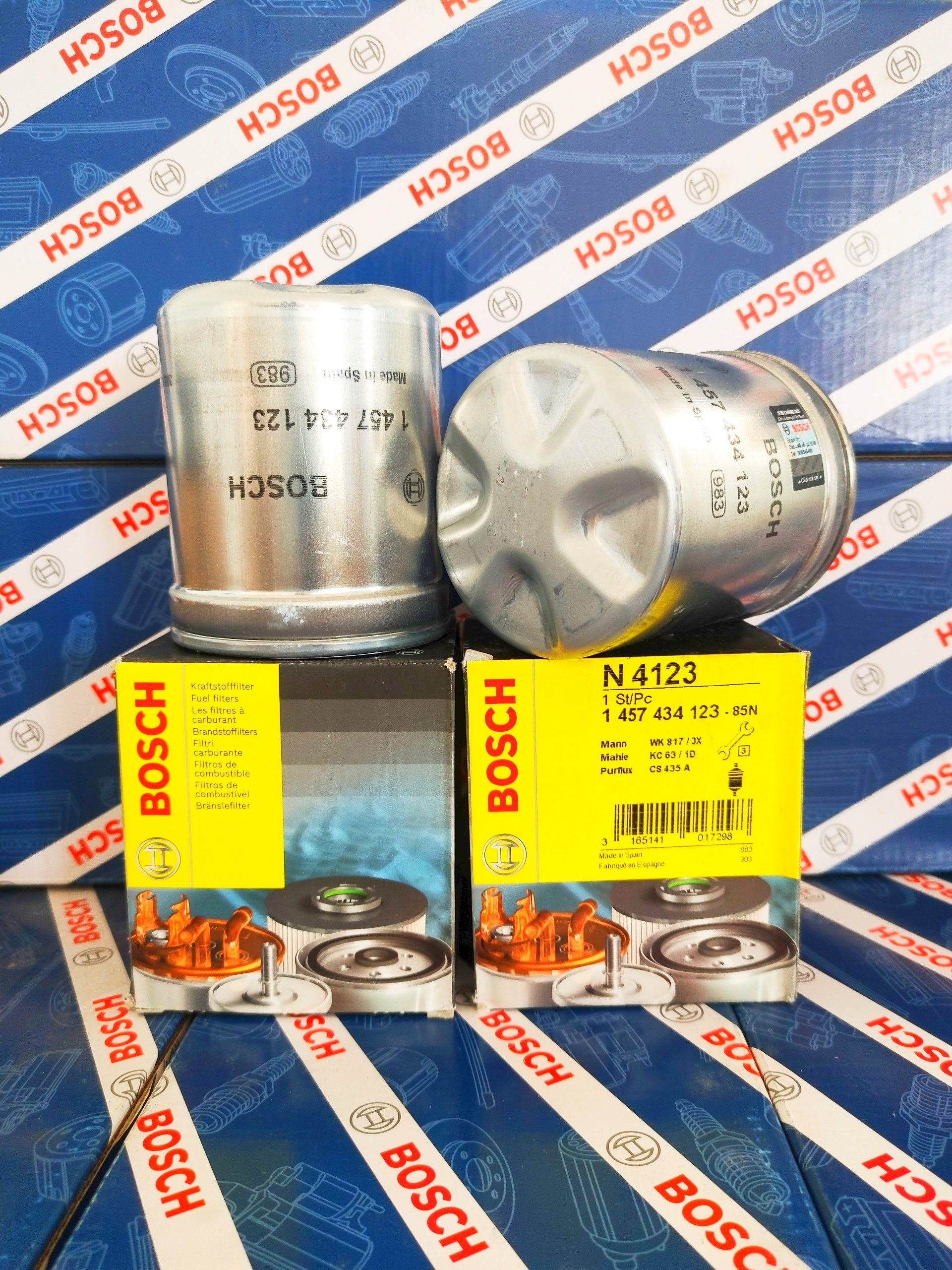 Lọc Nhiên Liệu Mercedes MB100 MB140 Ssangyong Korando Musso Diesel/Máy Dầu - Bosch N4123