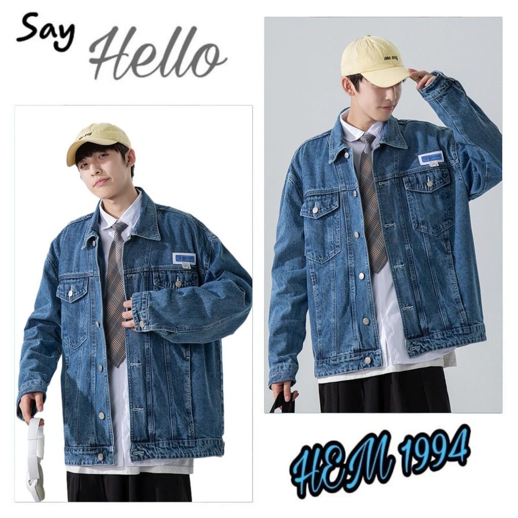 Áo khoác bò jeans nam phong cách ullzang