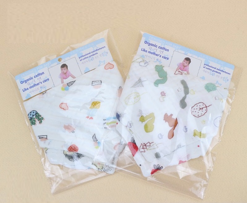 Set 2 Khăn Yếm Tam Giác Organic Cotton Cho Bé