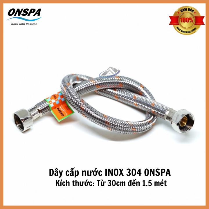 Dây Cấp Nước INOX 304 Hiệu ONSPA, Kích Thước Từ 30cm Đến 1.5 Mét