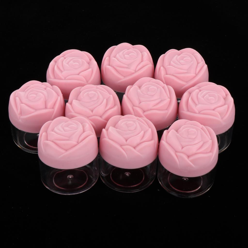 10pcs Empty Makeup Cream Storage Containers Case Jar Pot