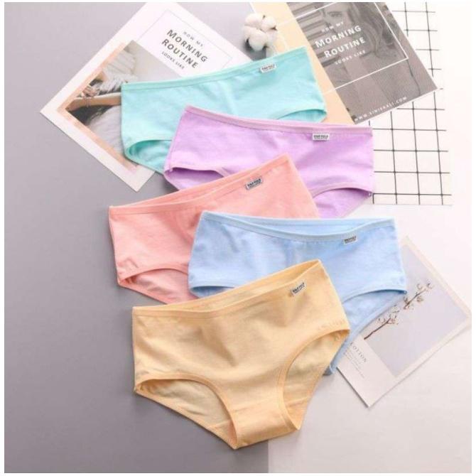 Quần Lót Cotton Màu Trơn Nữ_Quần Lót Pulo Co Giãn Mềm Mịn