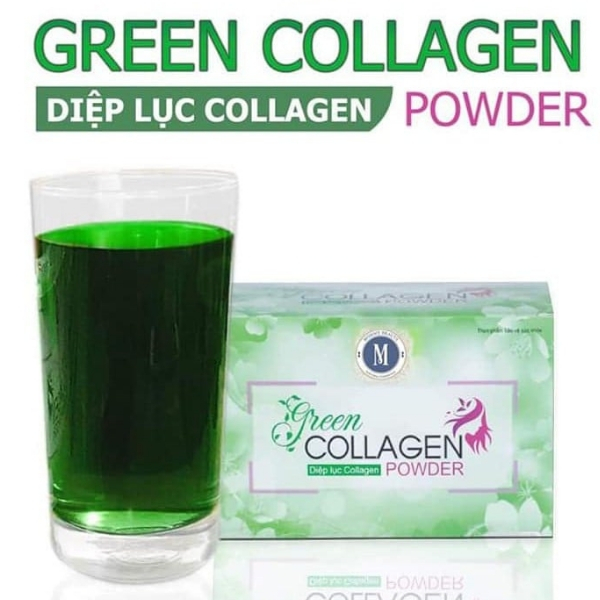 Thực Phẩm Chức Năng Diệp Lục Collagen + tặng kèm thước dây