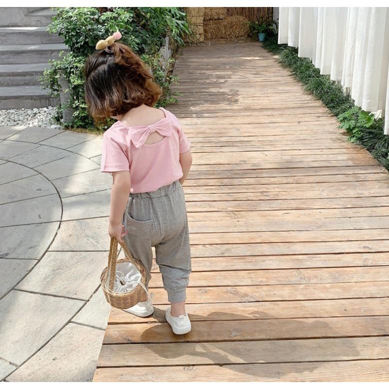ÁO THUN NƠ CỰC DỄ THƯƠNG QATE680 CHO BÉ GÁI