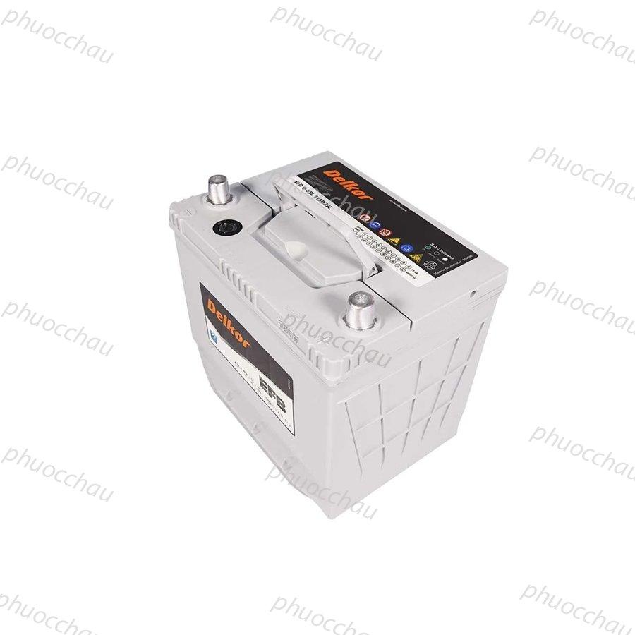 Ắc Quy Delkor EFB Q85 95D23L 12V-65Ah (Kiểu cực D23L - CCA 620A)