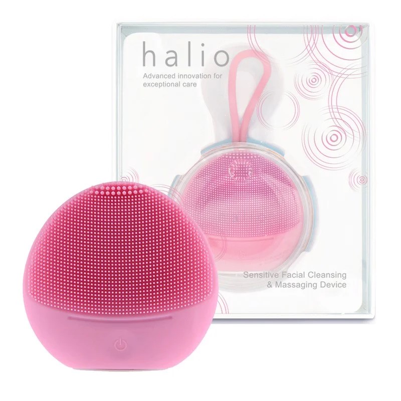 Máy Rửa Mặt Halio Sensitive Facial Device Dành Cho Da Nhạy Cảm - Sóng Âm Sạch Sâu, Kèm Hộp Treo
