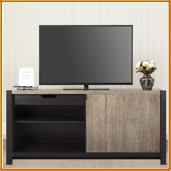 Kệ tivi cửa lùa Tundo màu gỗ 142.2 x Sâu 46 x Cao 63.5 cm