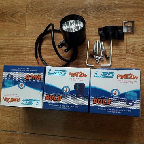 Đèn pha led L4 NGẮN siêu sáng, Đèn led tản nhiệt gắn cho xe ga xe số kèm phụ kiện - DL4N