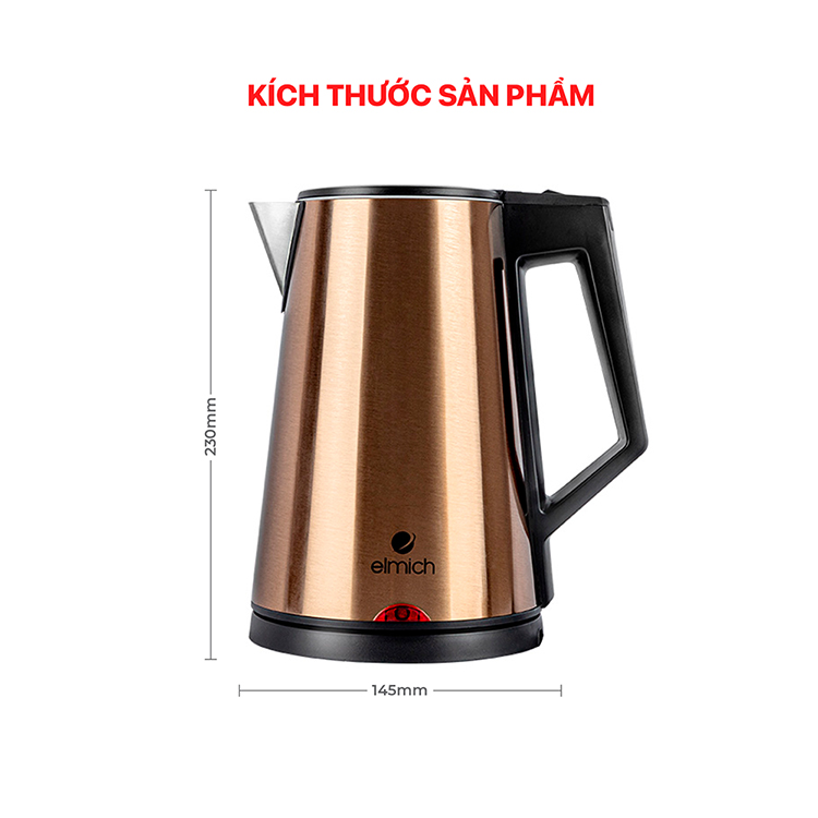Ấm đun nước siêu tốc Elmich KEE-1779OL 1.7 Lít - Hàng Chính Hãng