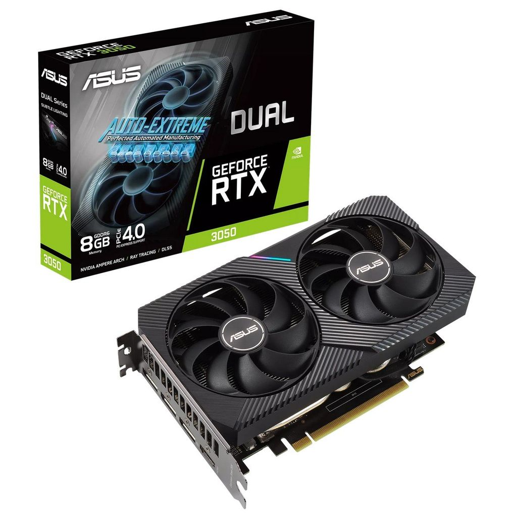 Card màn hình VGA ASUS Dual GeForce RTX 3050 8GB V2 GDDR6 (DUAL-RTX3050-8G-V2) - Hàng chính hãng Viết Sơn phân phối