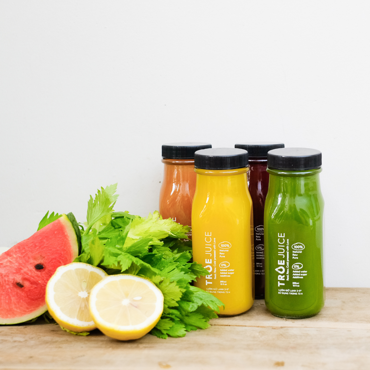 04 Chai Nước Ép Lạnh Rau Củ Quả Hữu Cơ