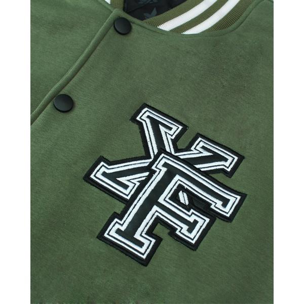 Áo Khoác Olive/Cream Chất Nỉ Varsity by Xfire