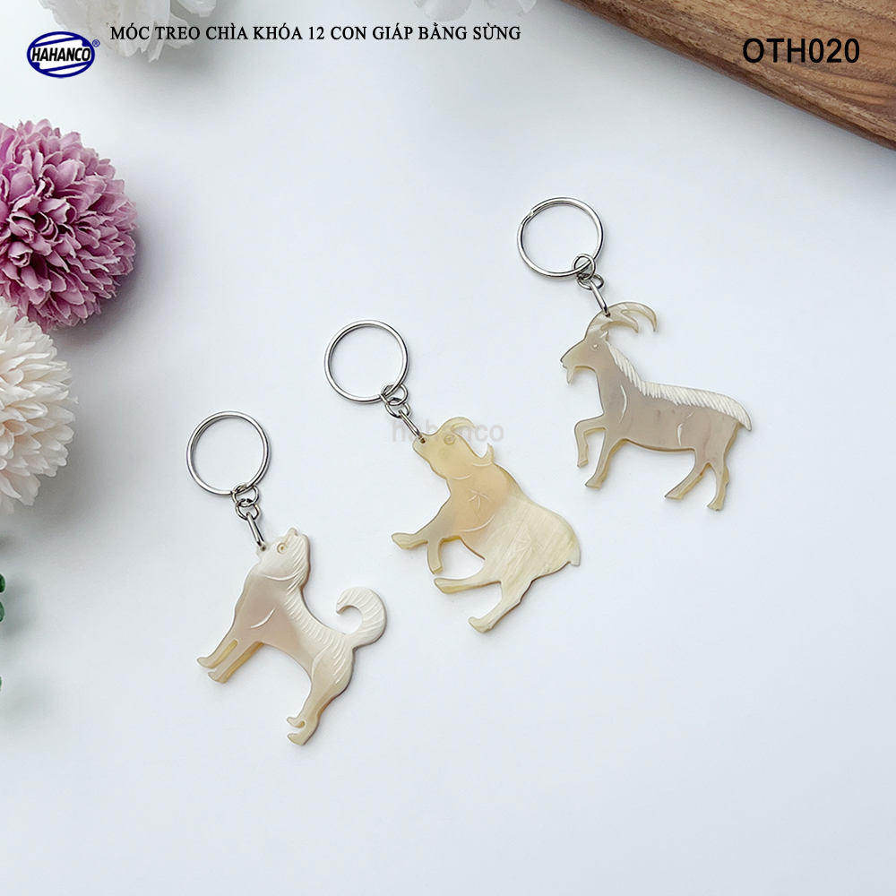 Móc treo chìa khóa 12 con giáp bằng sừng (OTH020) Độc Lạ - Đẹp mắt