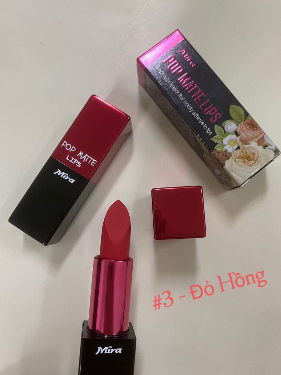 Son Môi Bền Màu Lâu Trôi Mira Pop Matte Lips B711 - Đỏ Hồng