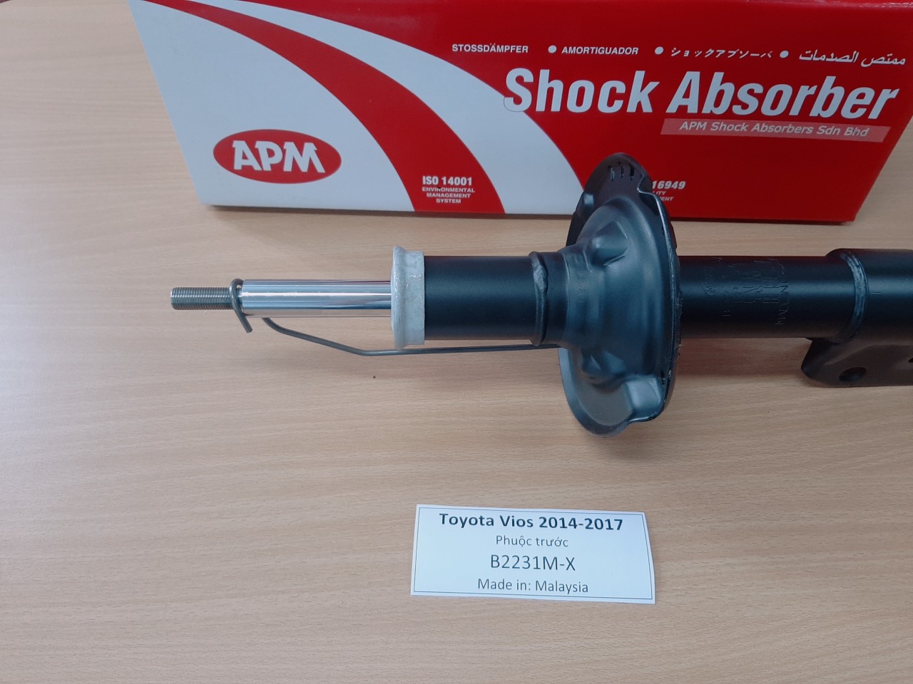 GIẢM XÓC (SHOCK ABSORBER) TOYOTA VIOS CHÍNH HÃNG ĐỜI 2014-2017-PHUỘC TRƯỚC mã hàng B2231M-X.