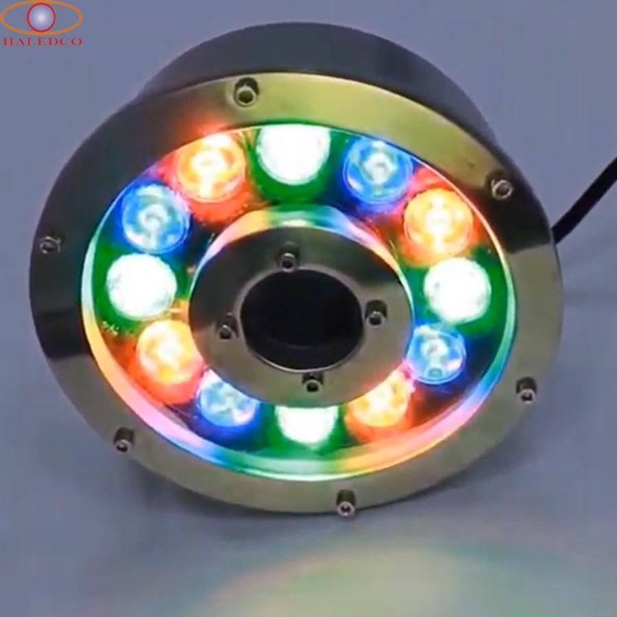 Đèn LED âm nước 12W HALEDCO chiếu hồ cá, đài phun nước