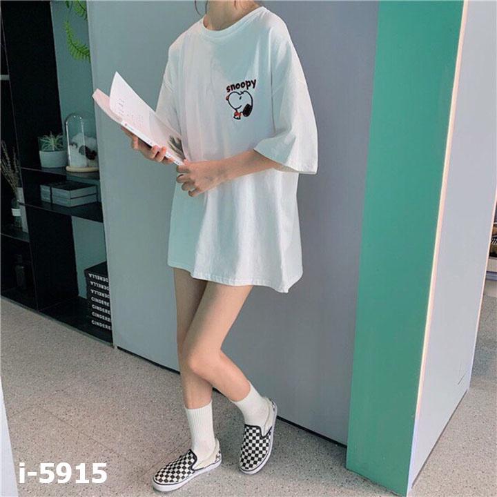 Áo Thun Unisex Nữ Chú Chó snoopy Hoạt Hình