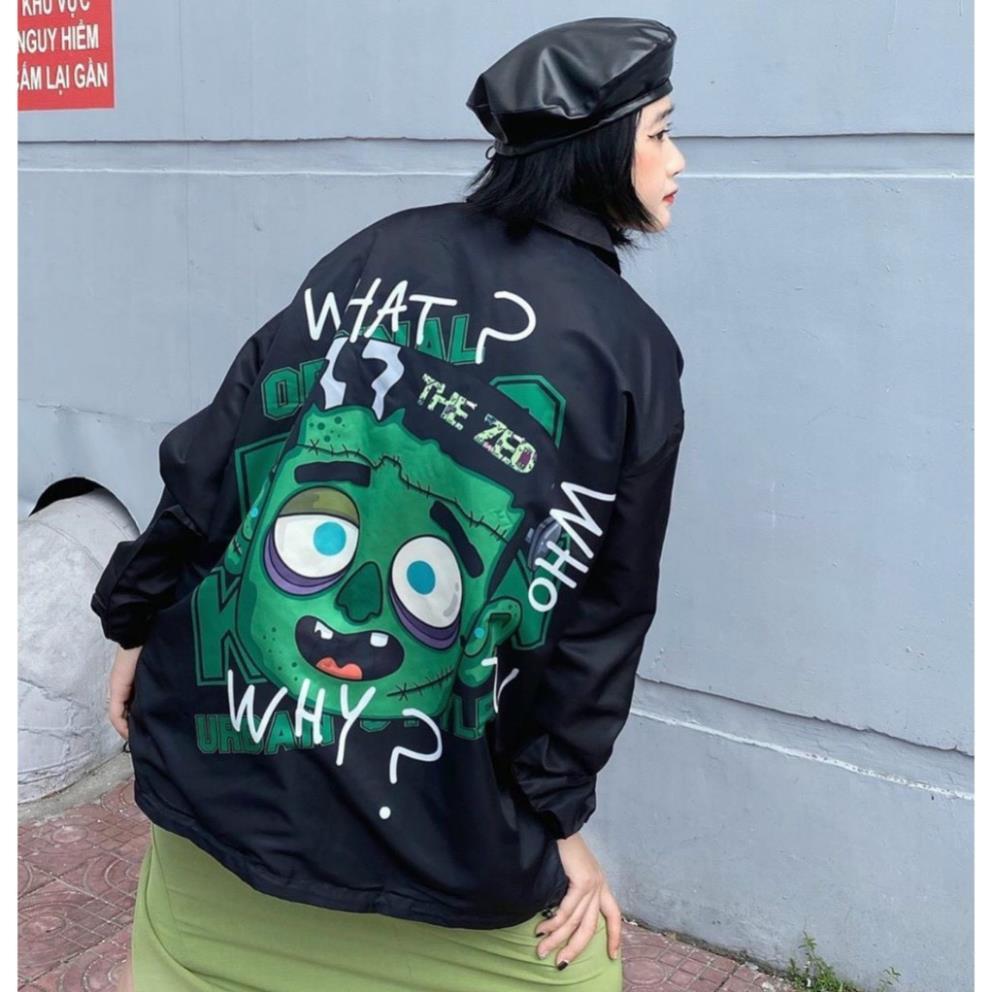 Áo khoác dù chống nắng dành cho cặp đôi nam nữ in hình THEZED Jacket form rộng 2 màu unisex ulzzang