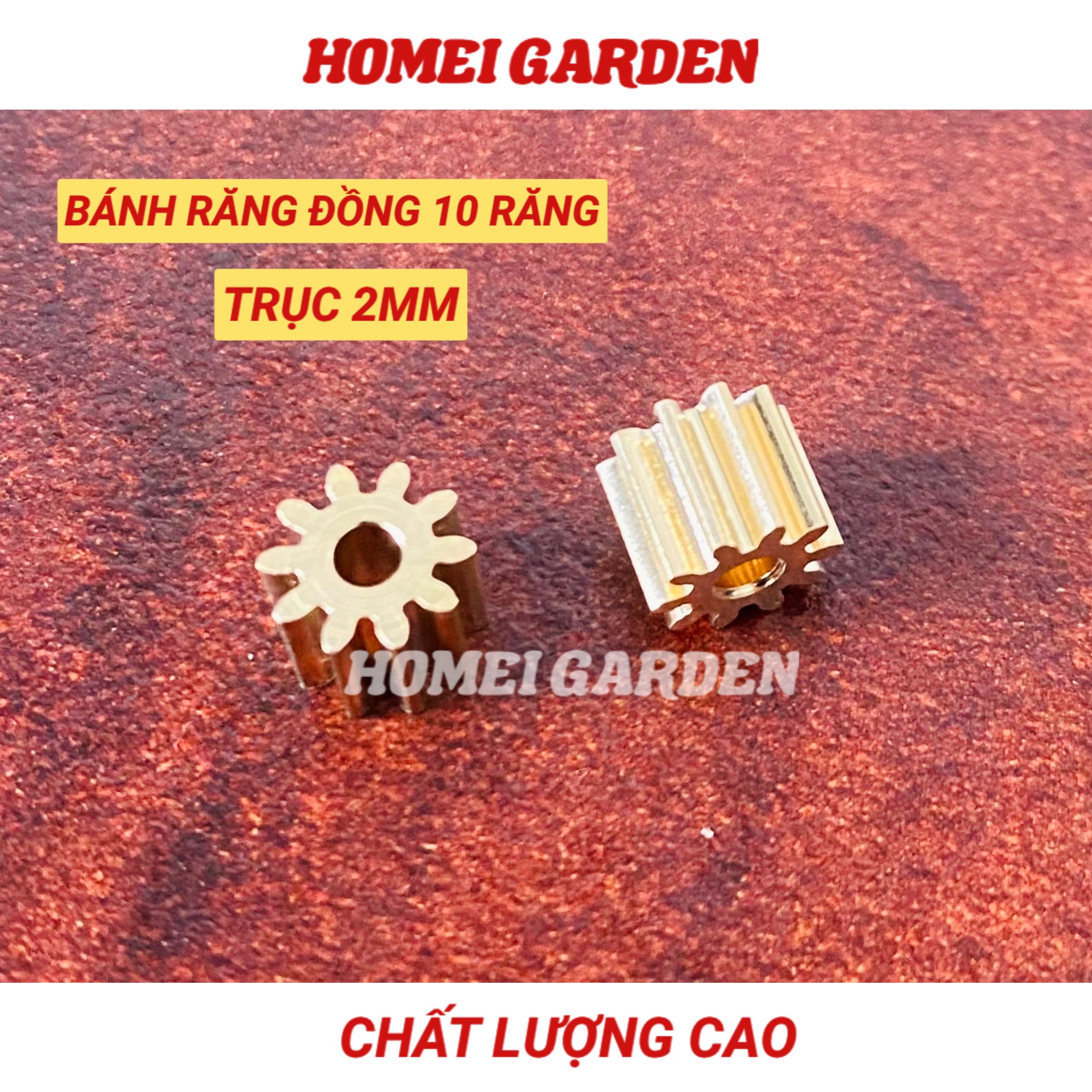 5 Bánh răng đồng trục 2mm 10 răng 102A hàng tốt - HM0074