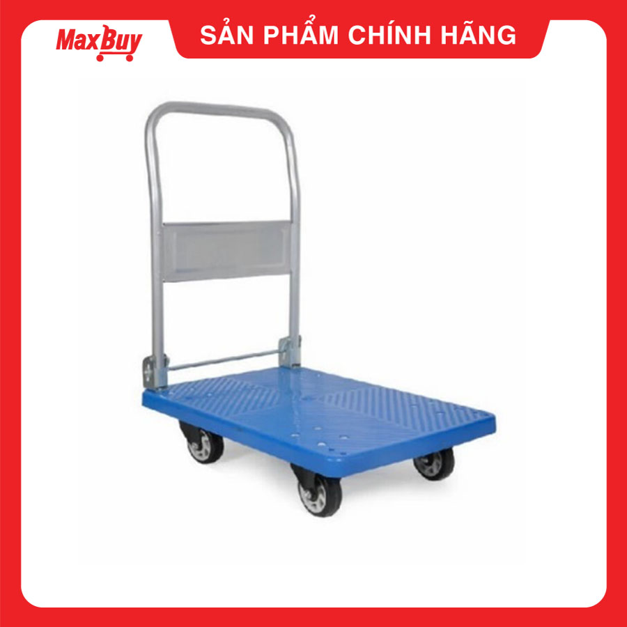 Xe Đẩy Hàng 4 Bánh Ameca HAM-300P- Sàn nhựa, Khung Thép, Giảm ồn, Gấp gọn, tải trọng 300kg - bảo hành 12 tháng