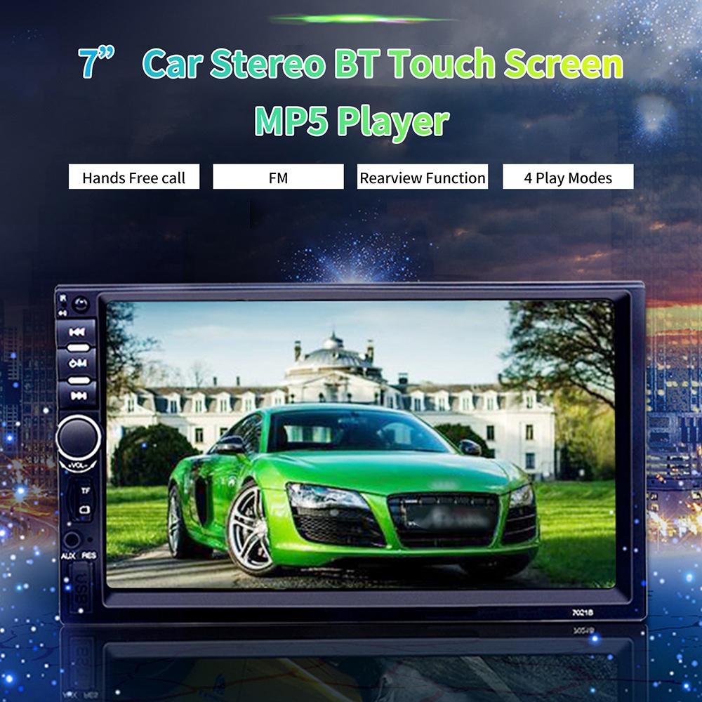 BT Car Stereo Audio MP5 Player Rearview Function FM Radio with Remote Control 7'' Touch Screen 4 Play Modes