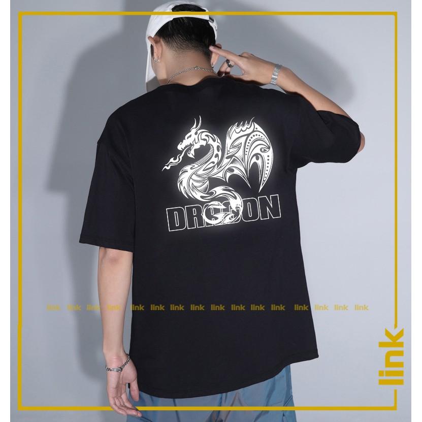 Áo phản quang bạc RỒNG - DRAGON chất unisex tay lỡ