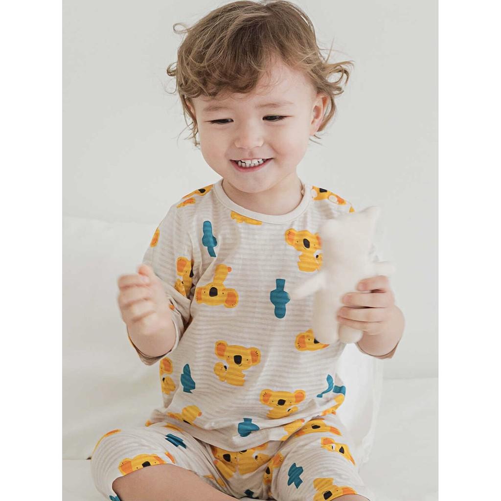 BỘ LỬNG CAO CẤP BÉ TRAI NỘI ĐỊA HÀN, CHẤT COTTON GIẤY ORGANIC, CON CHÓ