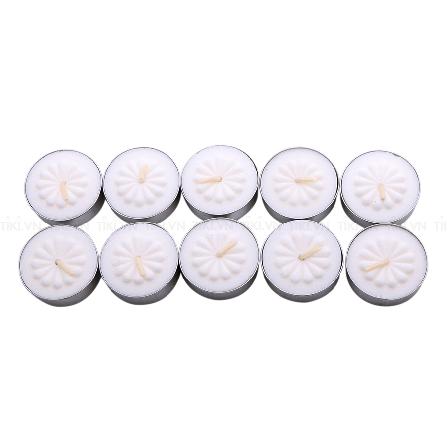 Combo 3 Hộp 10 Nến Tealight Trắng Không Khói Mỗi Nến Đốt 4 Giờ