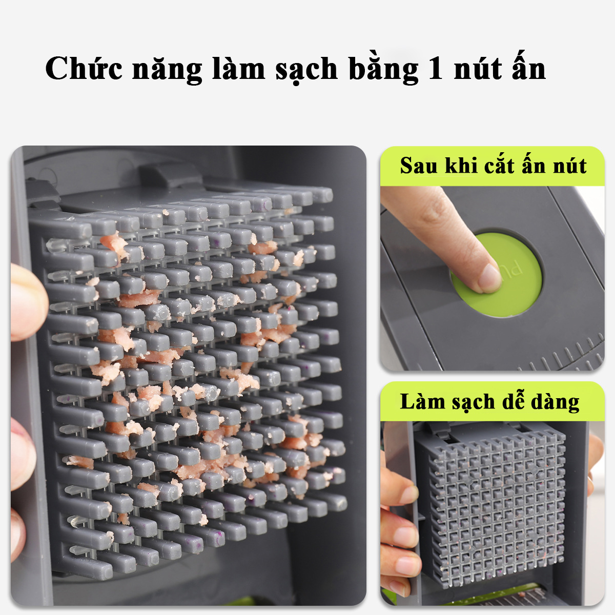 Hộp Dụng Cụ Cắt Rau Củ Trái Cây Kèm Lưỡi Nạo Đa Năng, Bộ Cắt Thái Tích Hợp Bào Sợi Củ Quả Hạt Lựu Tiện Lợi HCT