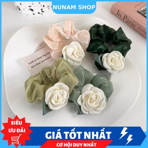 Cột tóc crunchies von kết hoa hồng thanh lịch cho nữ Nunam Shop