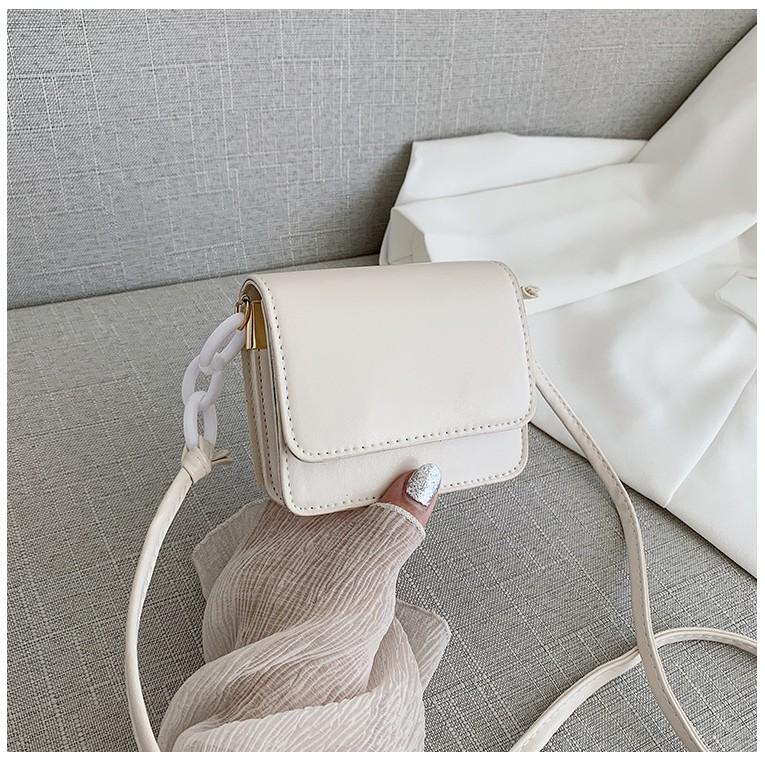 Túi Xách Nữ 50K - TÚI ĐEO CHÉO DÂY PHA XÍCH ULZZANG CÁ TÍNH KT 12CM TD04