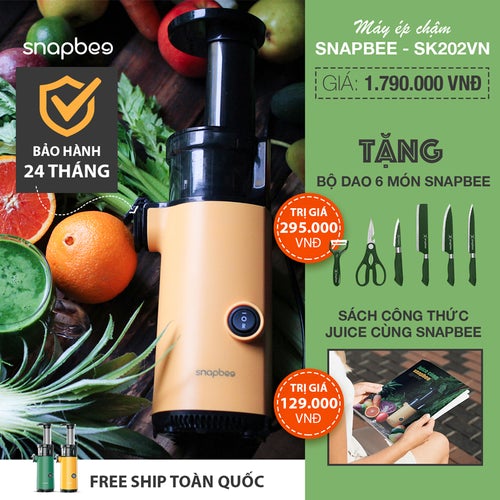 Máy ép chậm rau củ quả đa năng Mini SnapBee SK-202VN - Hàng Chính Hãng  - Thương Hiệu Mỹ