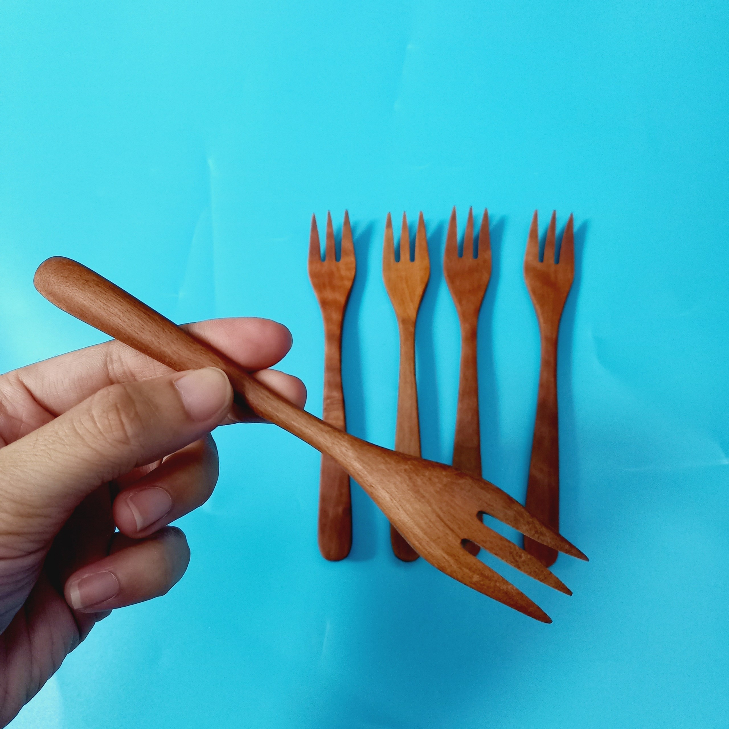 Nĩa Gỗ Ăn Trái Cây Nhỏ Xinh 14.5cm Nĩa Gỗ Decor Của Vitrapro